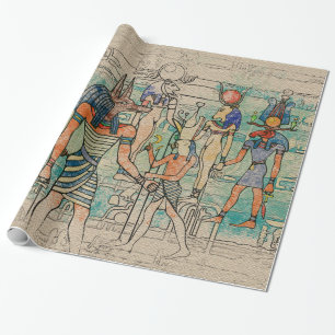 Papel De Regalo Dioses egipcios en lona