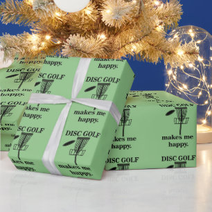Papel De Regalo Disc Golf Me Hace Feliz Disc Golf