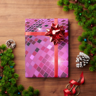 Papel De Regalo Discoteca Rosa Ball Disco Dance Fiesta Tema