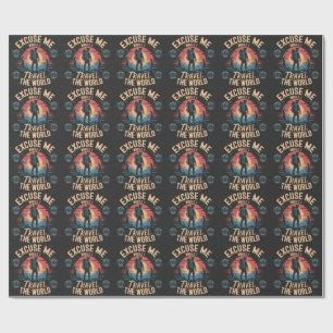 Papel De Regalo Discúlpame Mientras Viajo Por El Mundo Viaje Vint