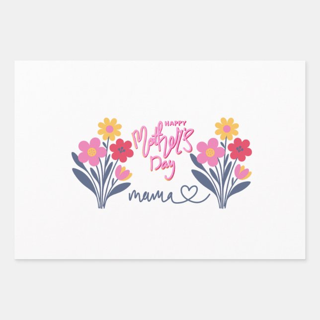 Papel de Regalo Diseñado para el Día de la Madre (Anverso)