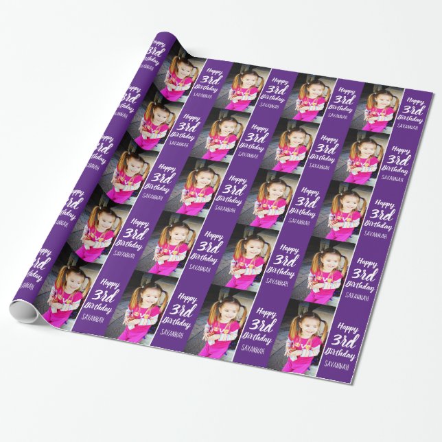 Papel De Regalo Diseñar su propia foto de Personalizado Cumpleaños (Desenrollado)