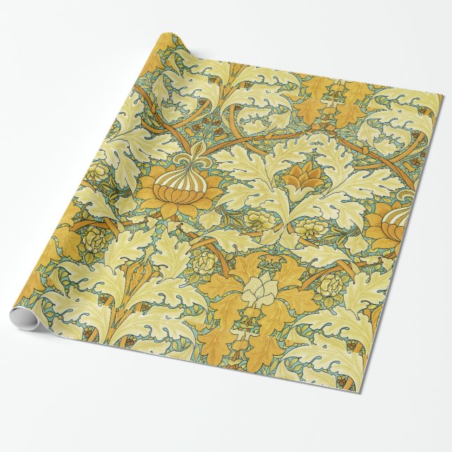 Papel De Regalo Diseño #11 de William Morris en SusieJayne (Desenrollado)