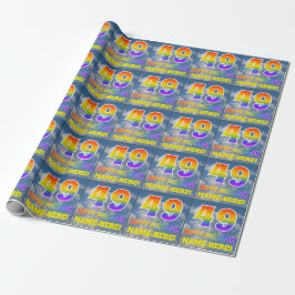 Papel De Regalo Diseño "49" & "FELIZ CUMPLEAÑOS", Nubes, Cielo con