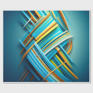 Papel De Regalo diseño abstracto Azul