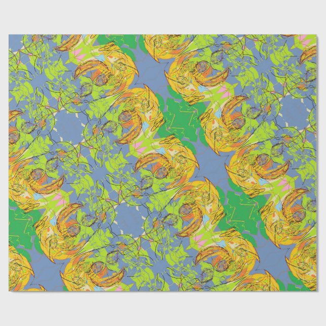 Papel De Regalo diseño abstracto cara (Superficie plana)
