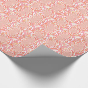 Papel De Regalo Diseño abstracto de explosión de melocotón y amari