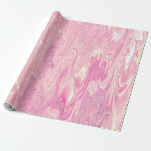 Papel De Regalo Diseño abstracto de pinturas de mármol blanco ro