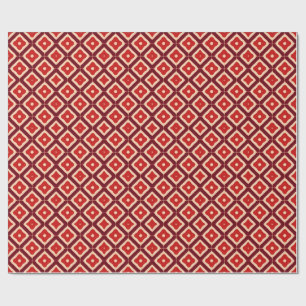 Papel De Regalo Diseño abstracto geométrico rojo