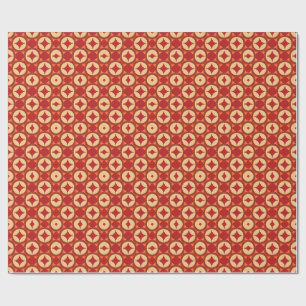 Papel De Regalo Diseño abstracto geométrico rojo