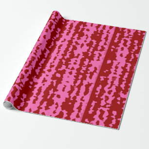 Papel De Regalo Diseño abstracto irregular rosa granate rojo