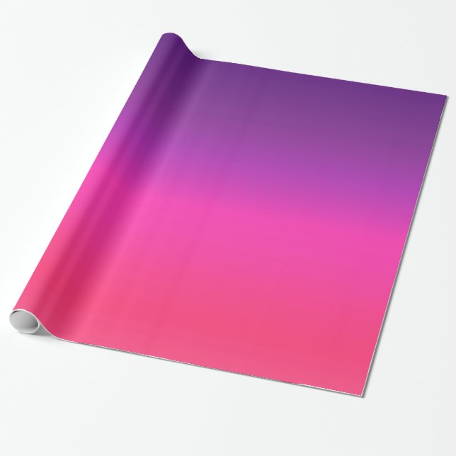 Papel De Regalo Diseño abstracto neón púrpura y rosa (Desenrollado)