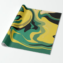 Diseño abstracto verde y amarillo fluido