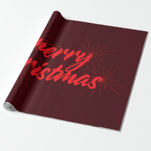 Papel De Regalo Diseño alegre y moderno de "Feliz Navidad"