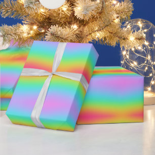 Papel De Regalo Diseño arcoiris desenfocado y salvaje
