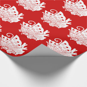 Papel De Regalo Diseño asiático de Kamon del japonés de la