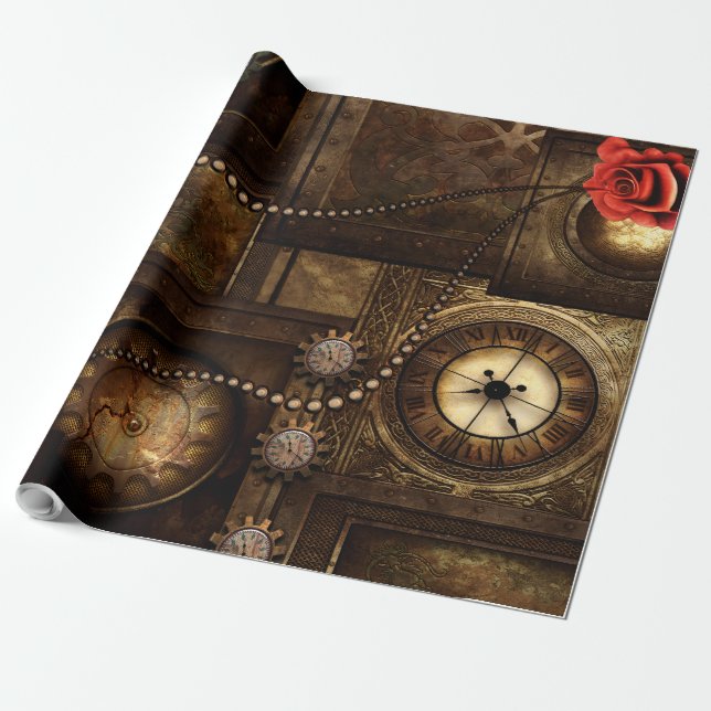 Papel De Regalo Diseño bonito de steampunk (Desenrollado)