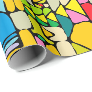 Papel De Regalo Diseño con bloques de color