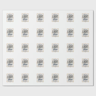 Papel De Regalo Diseño Cristiano Deja Que Tu Luz Brille Mateo 5_16
