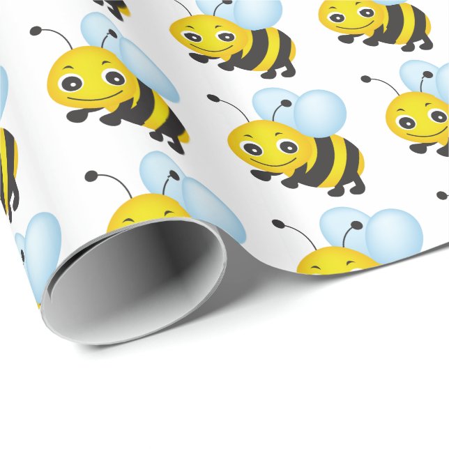 Papel De Regalo Diseño de abejas de corte (Esquina del rollo)