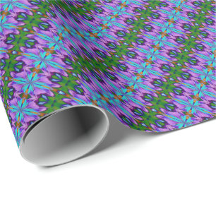 Papel De Regalo Diseño de abstracto verde turquesa púrpura