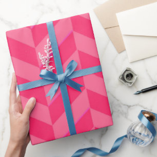 Papel De Regalo Diseño de ajuste moderno de regalo de Chevron rosa
