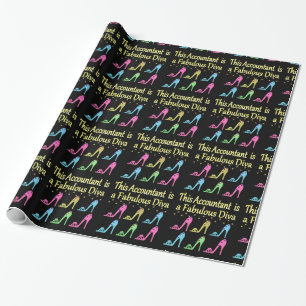 PAPEL DE REGALO DISEÑO DE AMOR DE ZAPATOS DE CUENTA ELEGANTE
