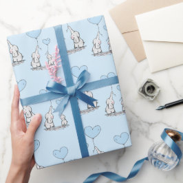 Papel De Regalo Diseño de amor para elefantes