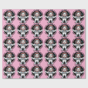 Papel De Regalo Diseño de astronauta lindo de vuelta a las estrell