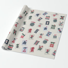 Papel De Regalo Diseño de baldosas de MahJong en placa