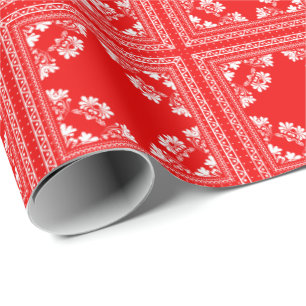 Papel De Regalo diseño de bandana roja