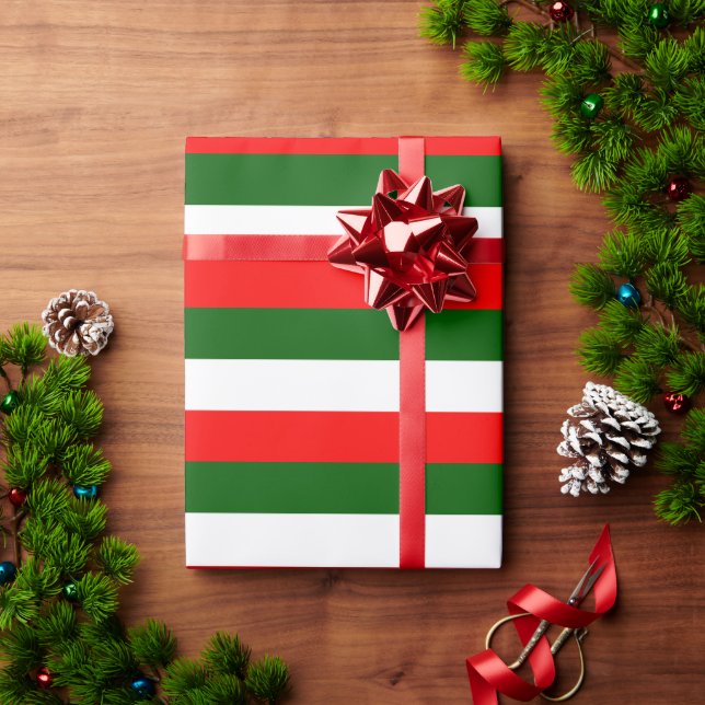 Papel De Regalo Diseño de bandas de bandera italianas (Regalo de vacaciones)