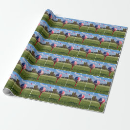 Papel De Regalo Diseño de bandera estadounidense en una pelota de