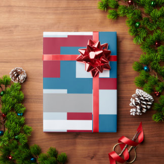 Papel De Regalo Diseño de bloque retro 4