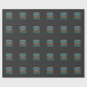 Papel De Regalo Diseño de bruja de Halloween para maestro a tiempo