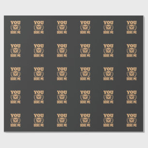 Papel De Regalo Diseño de Bulldog divertido que me aburre