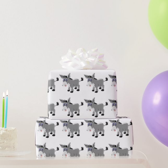 Papel De Regalo Diseño de burro (Regalos de fiesta)