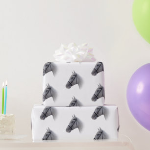 Papel De Regalo Diseño de caballo con fondo de cualquier color