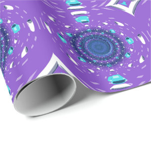 Papel De Regalo Diseño de café dimensional púrpura