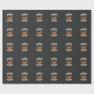 Papel De Regalo Diseño de calabaza gato negro siempre Halloween