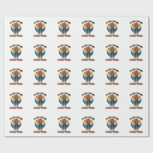 Papel De Regalo Diseño de camiseta con humor de papá vintage figur