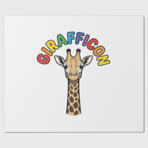 Papel De Regalo Diseño de camiseta de animal lindo icono de jirafa
