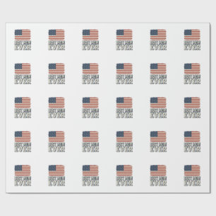 Papel De Regalo Diseño de camiseta de bandera americana vintage pa