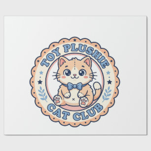 Papel De Regalo Diseño de camiseta de gato de peluche de juguete -