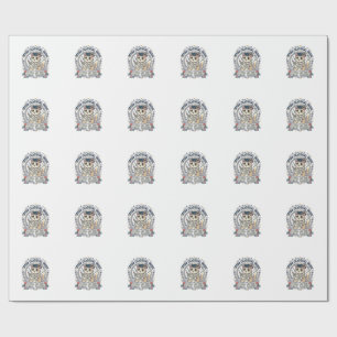 Papel De Regalo Diseño de camiseta de gato lindo de música clásica