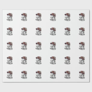 Papel De Regalo Diseño de camiseta de jinete de vaquero occidental