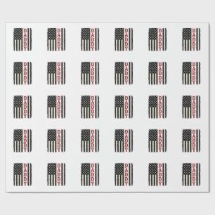 Papel De Regalo Diseño de camiseta de la bandera americana Distres