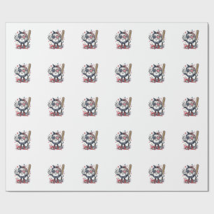 Papel De Regalo Diseño de camiseta de mascota de béisbol patriota