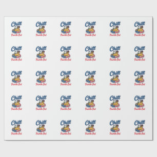 Papel De Regalo Diseño de camiseta de pato patriótico relájate en 