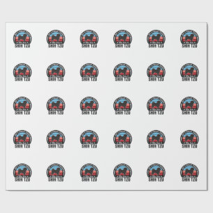 Papel De Regalo Diseño de camiseta de perro vintage de profesor de